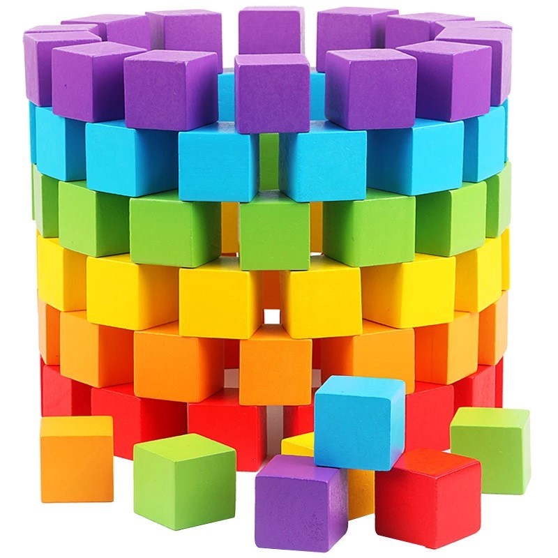 Board Game Word - 30Pcs/lot 2X2CM Wooden Colorful Cubes Building