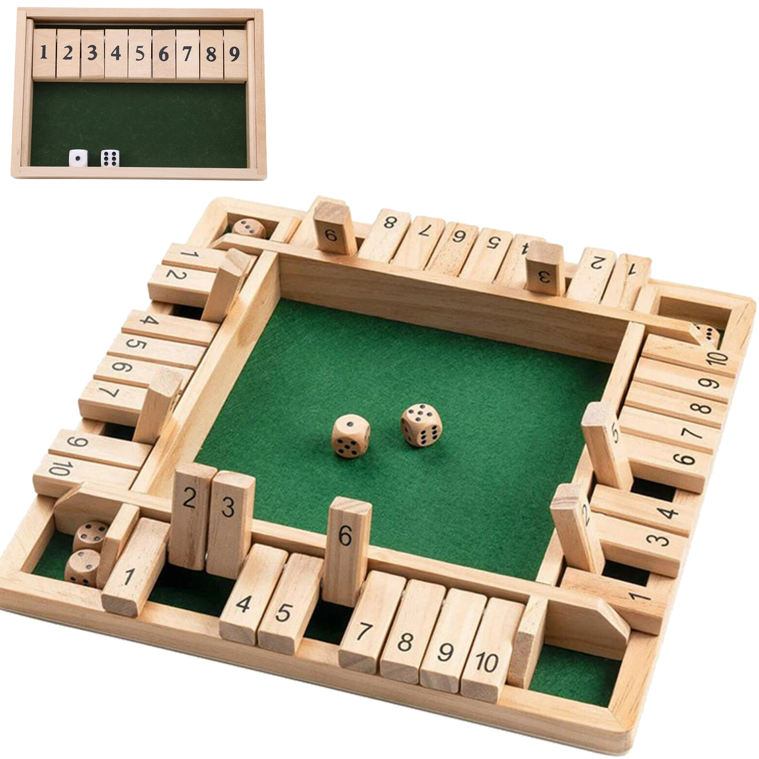 2-4 Player Wooden Math Flaps & - Board Game Instruction review and price