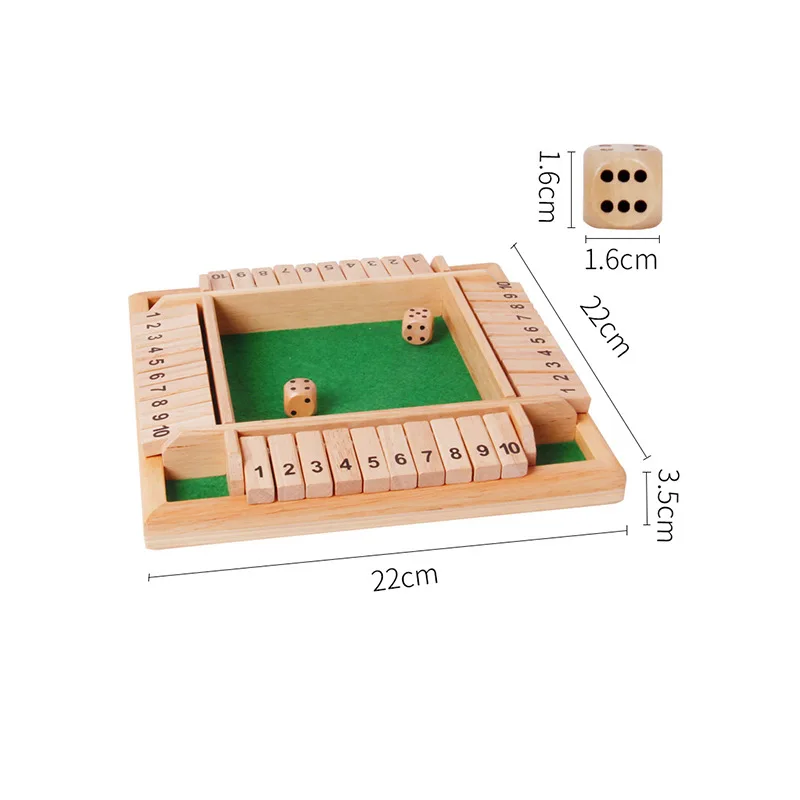 2-4 Player Wooden Math Flaps & - Board Game Instruction review and price