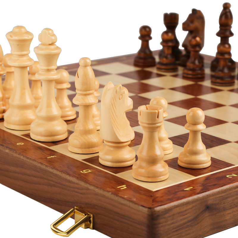 Chess Set Top Grade Wooden Fol - Board Game Yearbook review and price