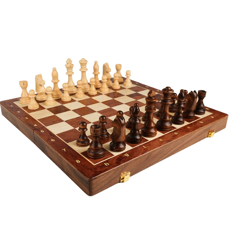 Chess Set Top Grade Wooden Fol - Board Game Yearbook review and price