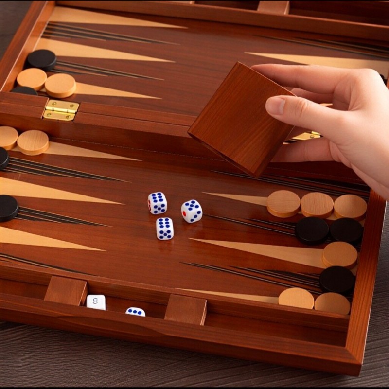 Solid Wood Backgammon 11-19 In - Board Game Yearbook review and price