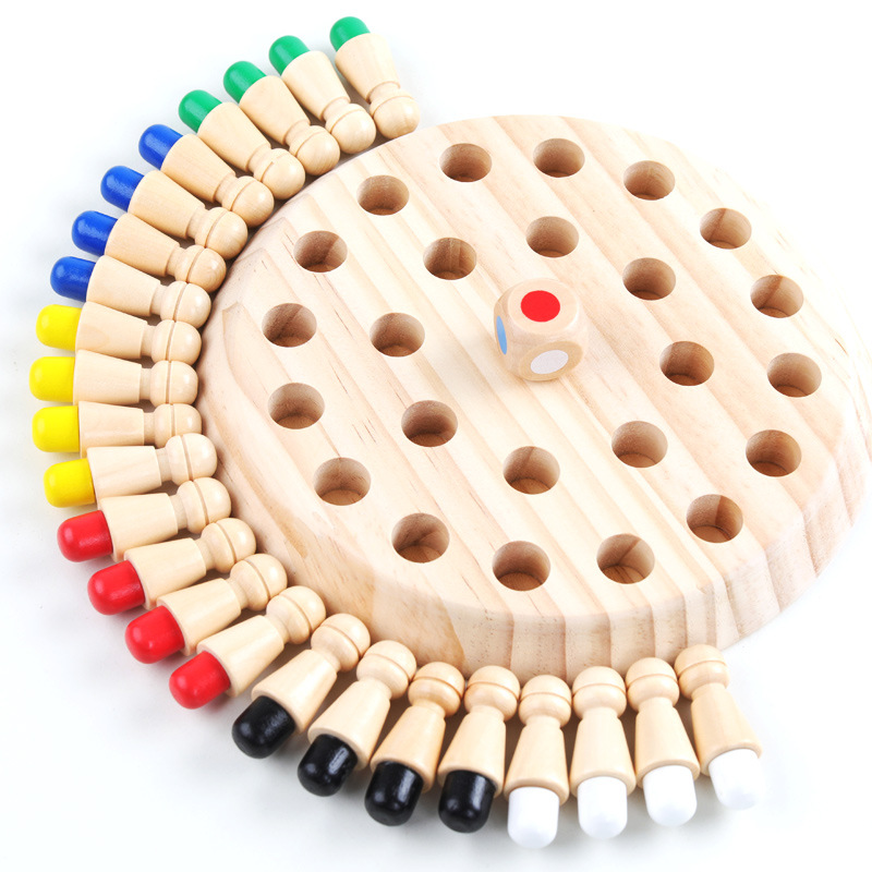 Wooden Memory Match Stick Ches - Board Game Land review and price