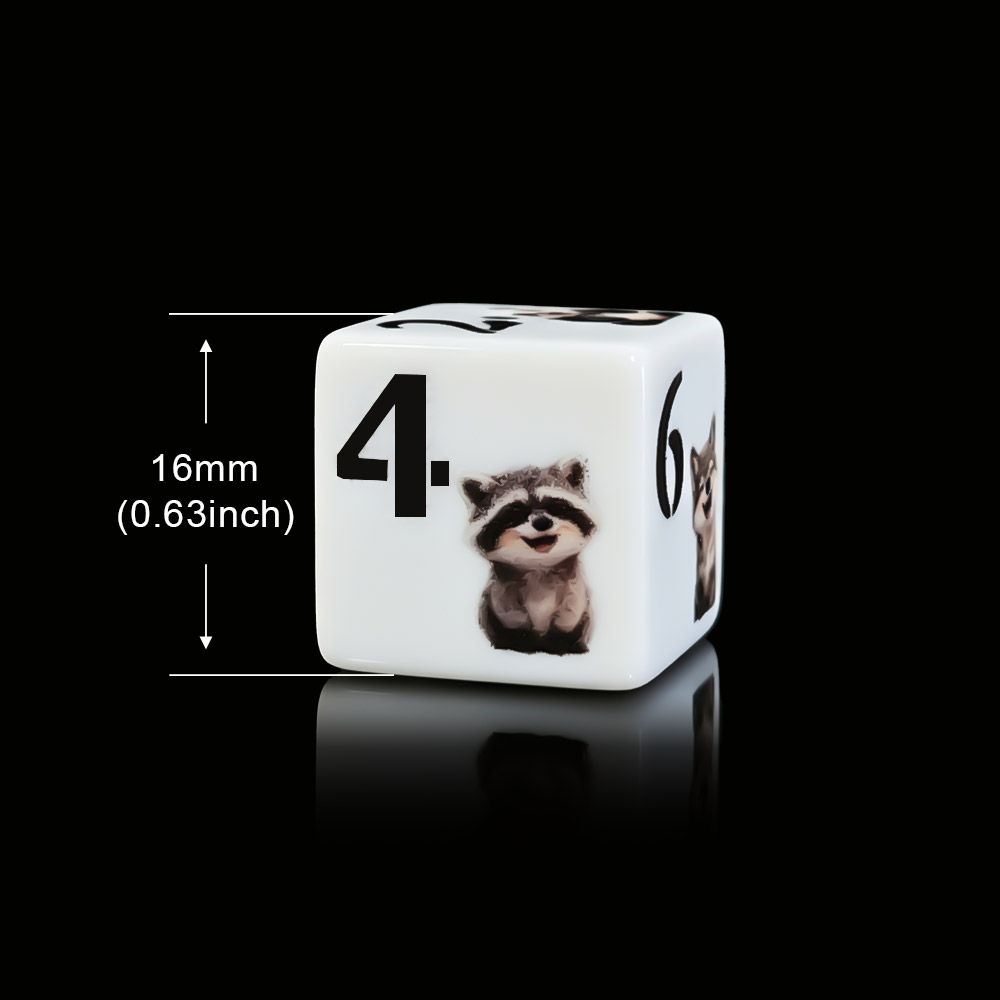 12Pcs 16MM D6 Acrylic Printed  - Board Game Print review and price