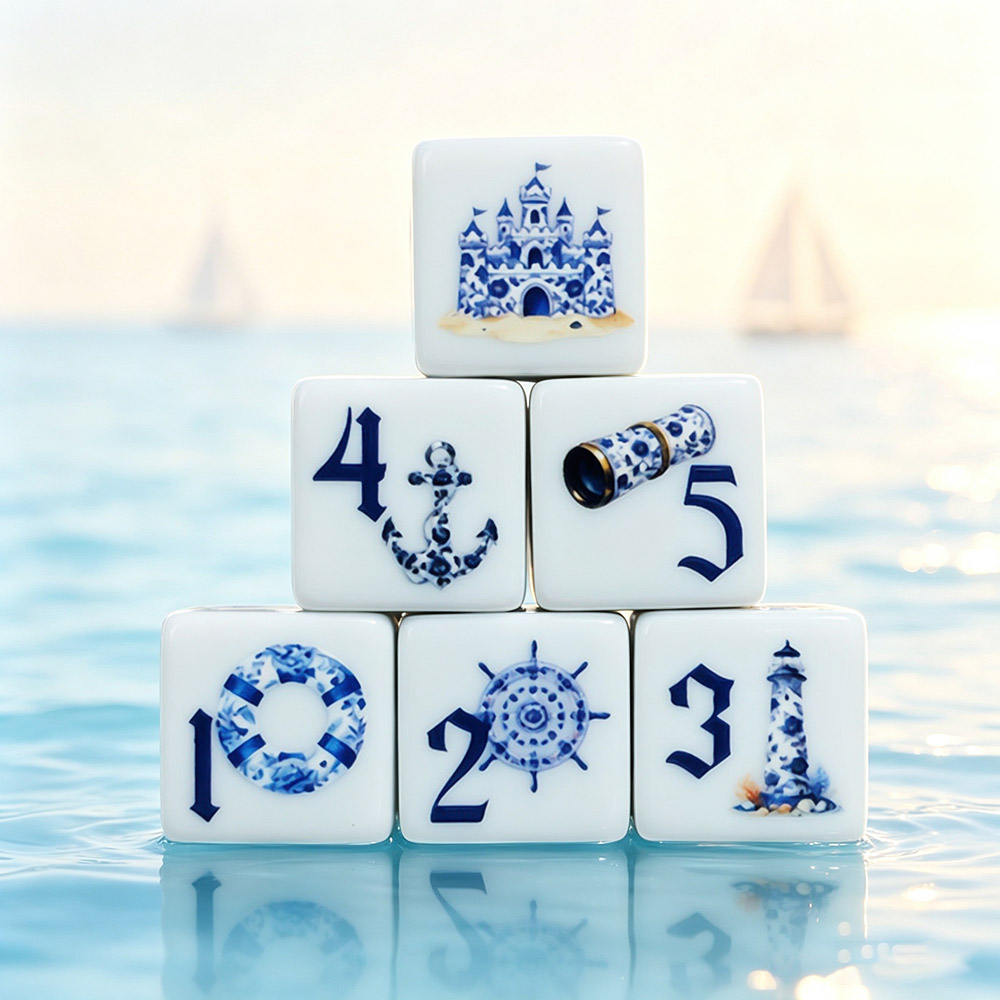 12Pcs Blue Nautical 16MM Print - Board Game Print review and price