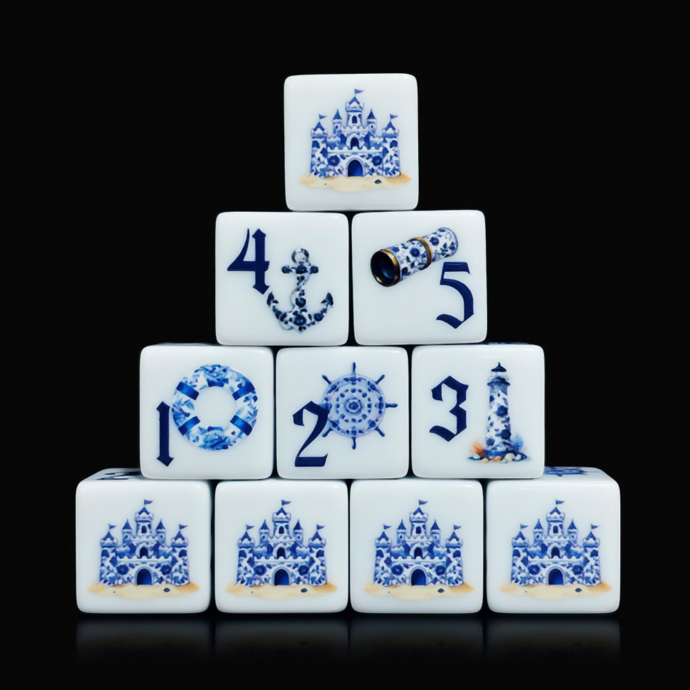 12Pcs Blue Nautical 16MM Print - Board Game Print review and price