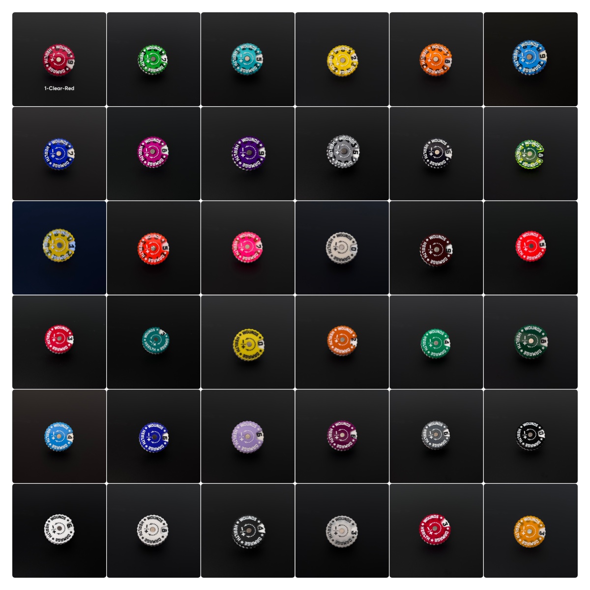 25x25x6mm Wound Tracker Table  - Game Token Counter review and price